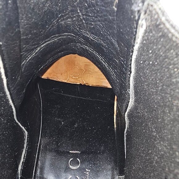 Gucci Mens Chelsea Leather Boots, Black, Slip On, Fall, Quiet Luxury, Size 9 D - Picture 11 of 14